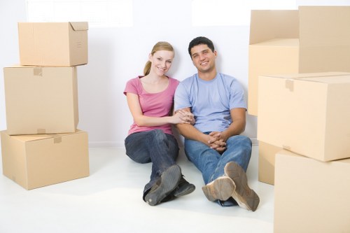 Removal van ready for a domestic move in Enfield with local access planning