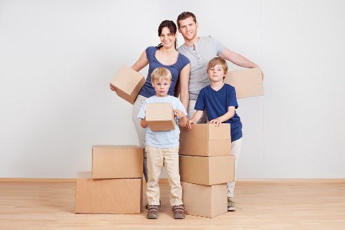 Commercial moving team planning an office relocation in Enfield