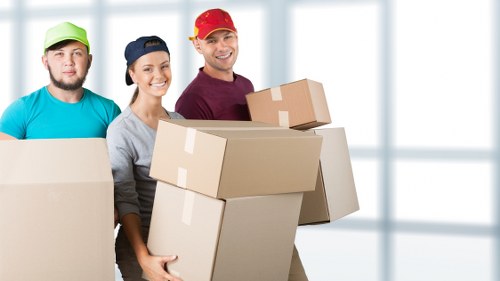 Removal van serving residential streets in Enfield