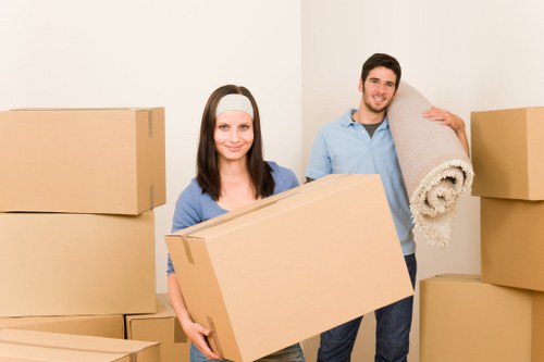 Packed moving van ready for collection in Enfield